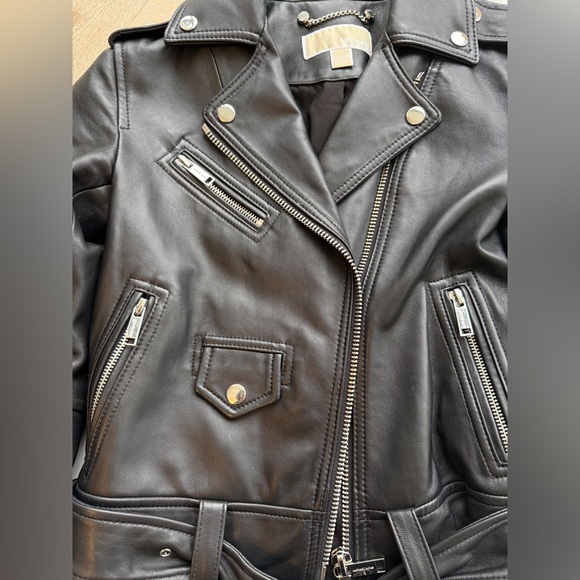 Michael kors authentic leather jacket size XXS - Picture 3 of 5